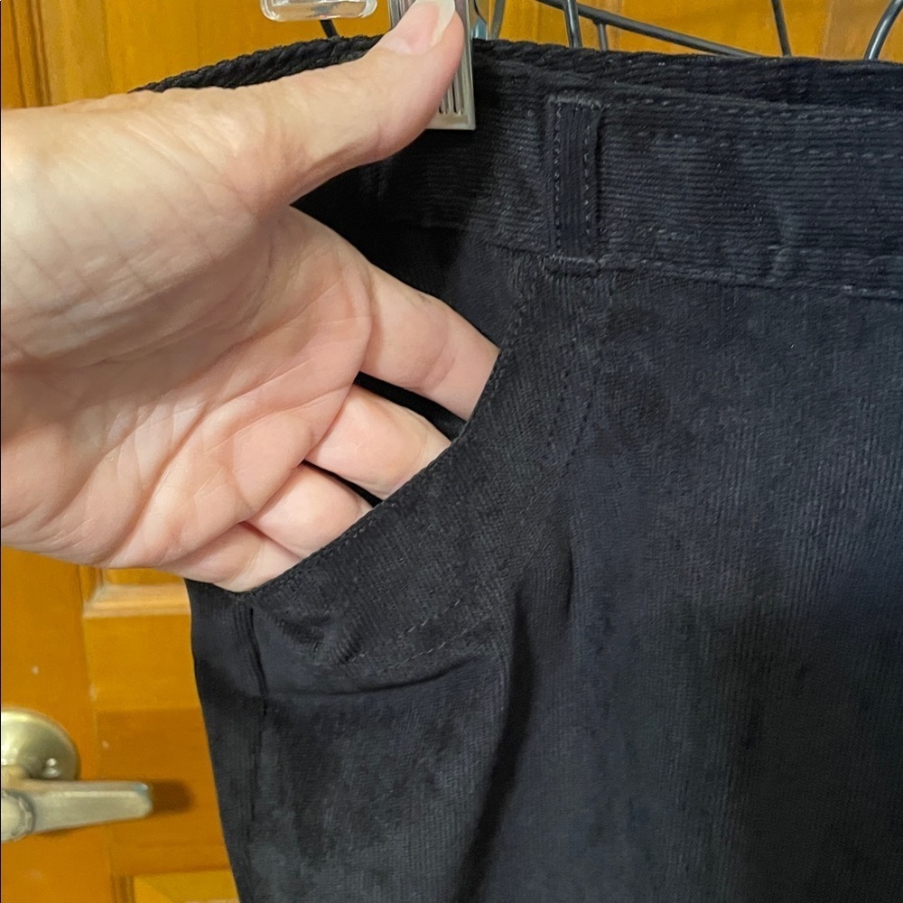 🖤🖤🖤BOGOHO 🖤🖤🖤Elegant Black Corduroy Dress Pants-12 - Picture 4 of 9